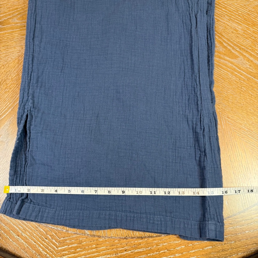 Pact Organic Coastal Double Gauze Split Hem Pants Blue Size XXL Lagenlook - Picture 11 of 11